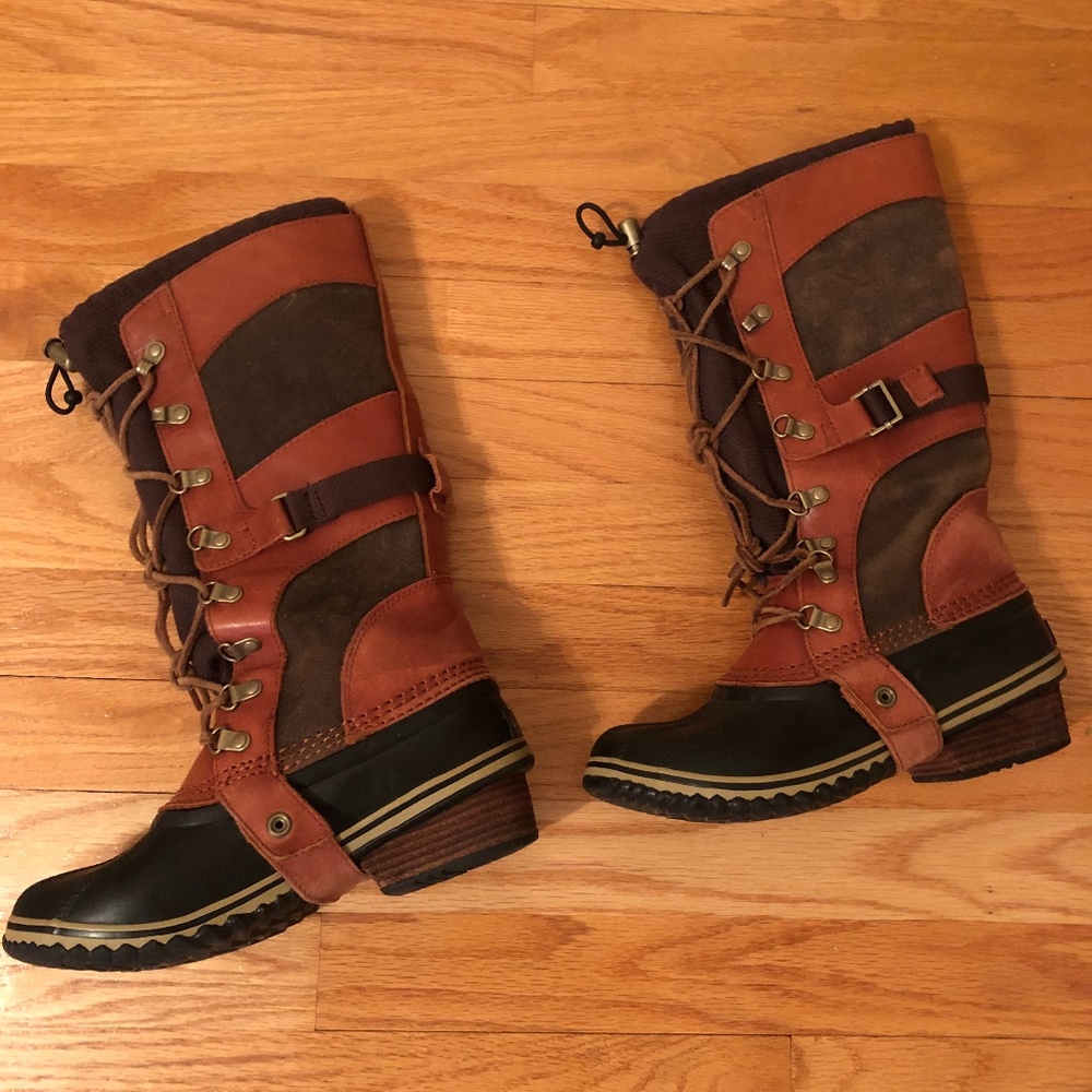 SOREL Conquest Carly Tall Boots Size 7 NL2033-281